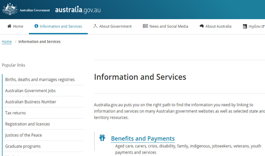 Top 10 Drupal Websites in Australia- The Australian Government
