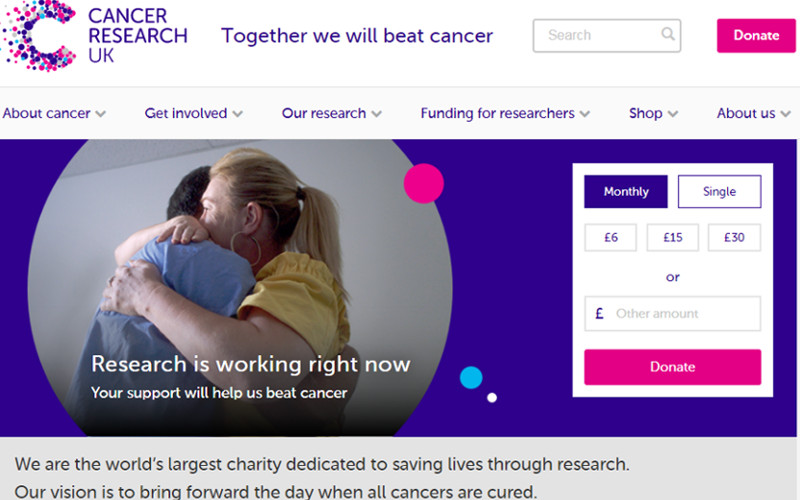 Top 10 Drupal Websites in Europe: Cancer Research UK