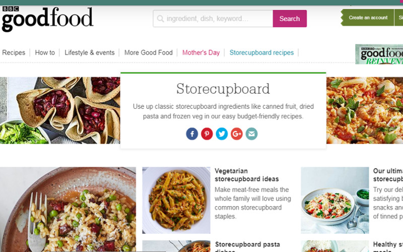 Top 10 Drupal Websites in Europe- BBC Good Food