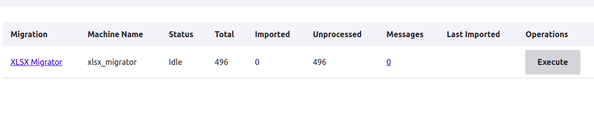 New migration config: XLSX Migrator