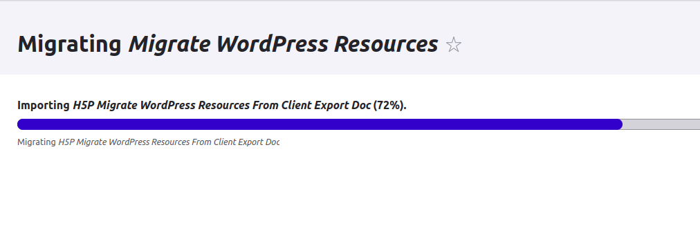 Running the migration