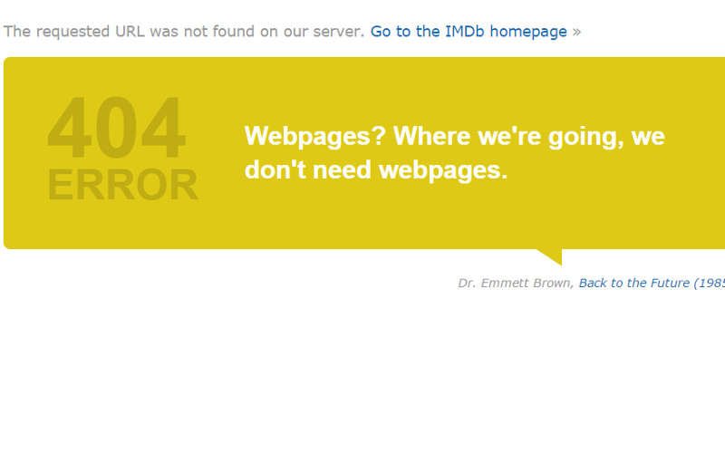 Example of a Cleverly Designed 404 Error Page