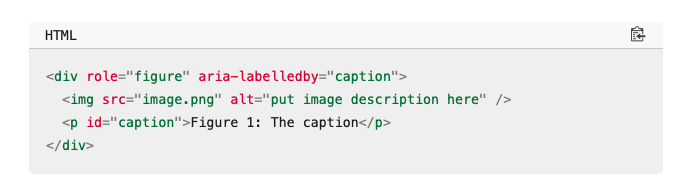 ARIA Labelledby use shows img tag with this use