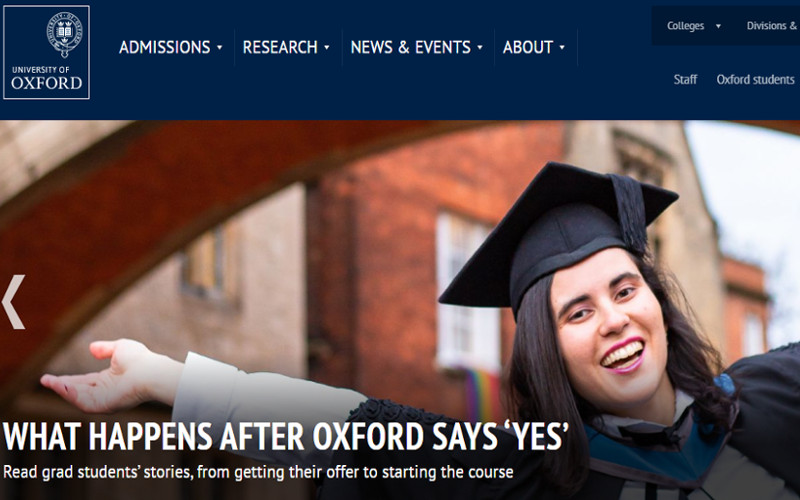 Top 10 Drupal Websites in Europe: Oxford University