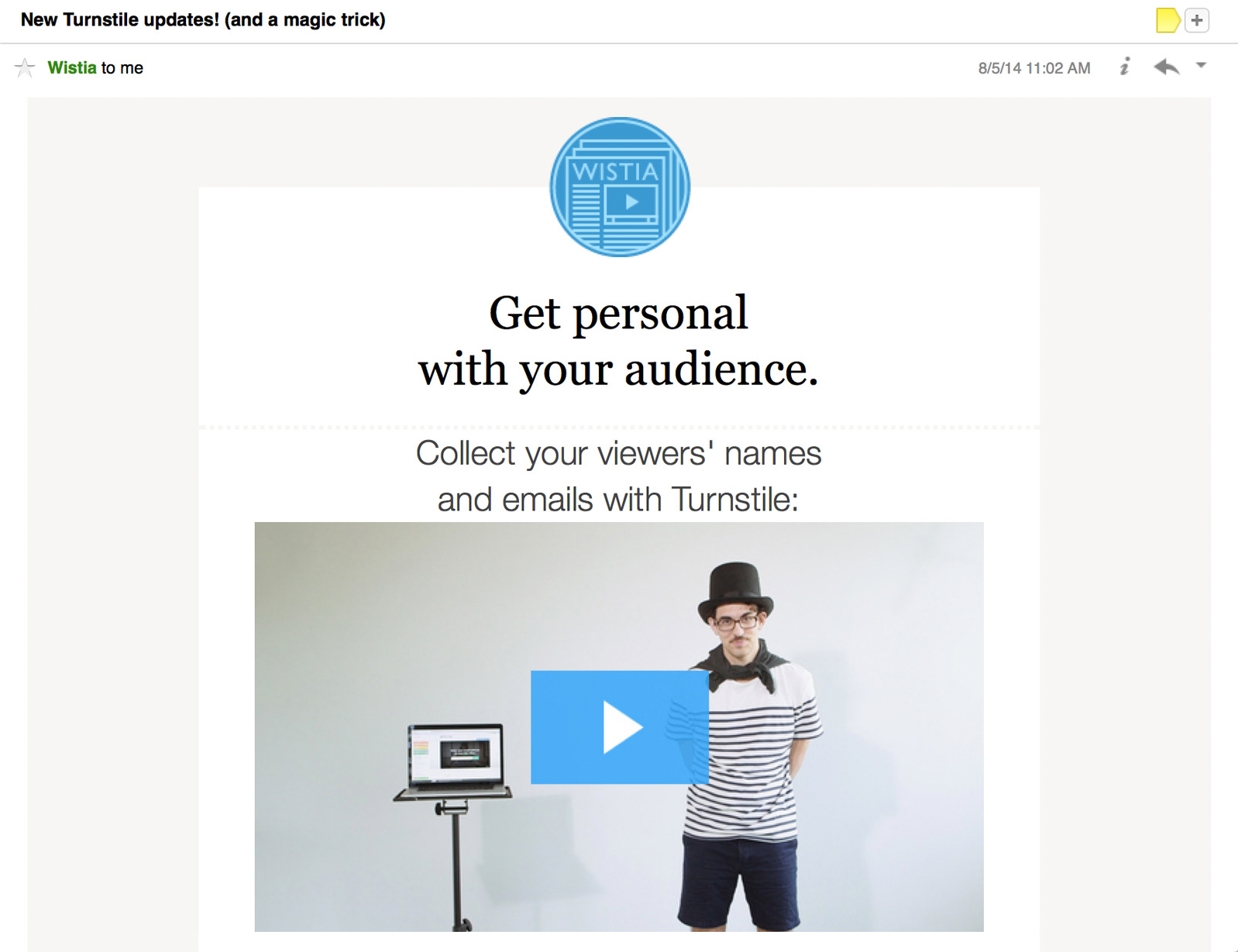 Types of Video Content: video in email