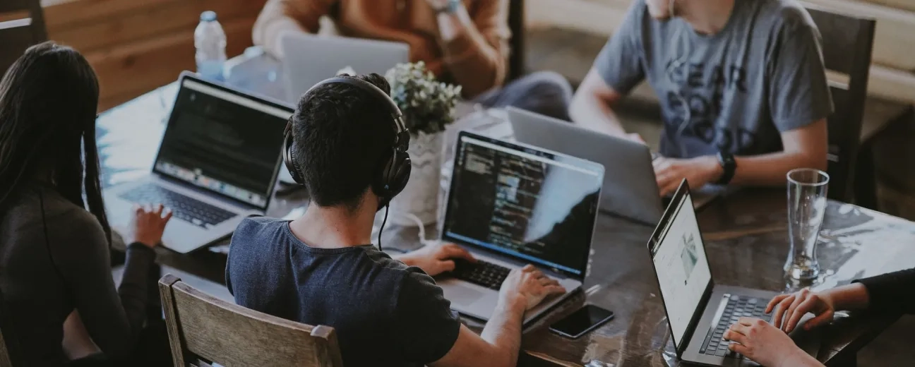 people working on laptops