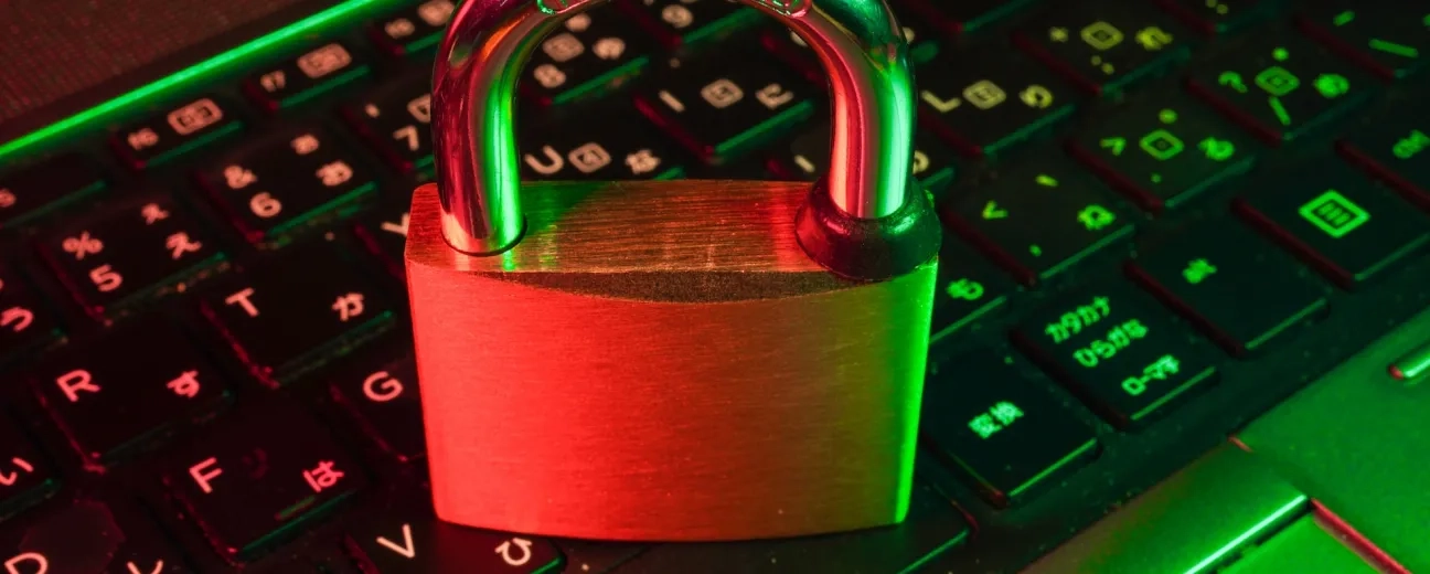 red padlock on keyboard